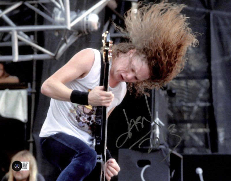 Jason Newsted Metallica Bassist Signed 11x14 Photograph BAS 0
