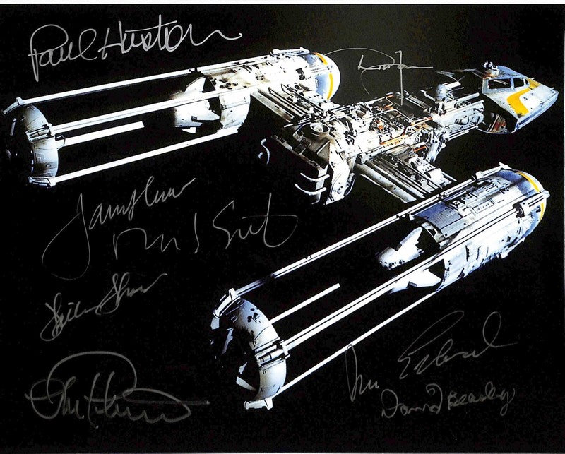 Star Wars ANH ILM Y-Wing Builders Signed by 8x! Autographed 8x10 BECKETT0