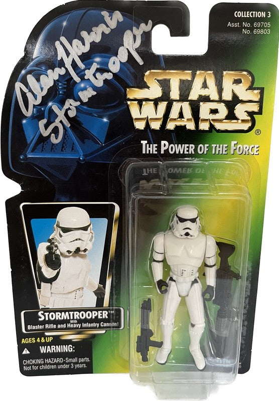 Alan Harris Stormtrooper Star Wars Signed POTF Action Figure BAS0