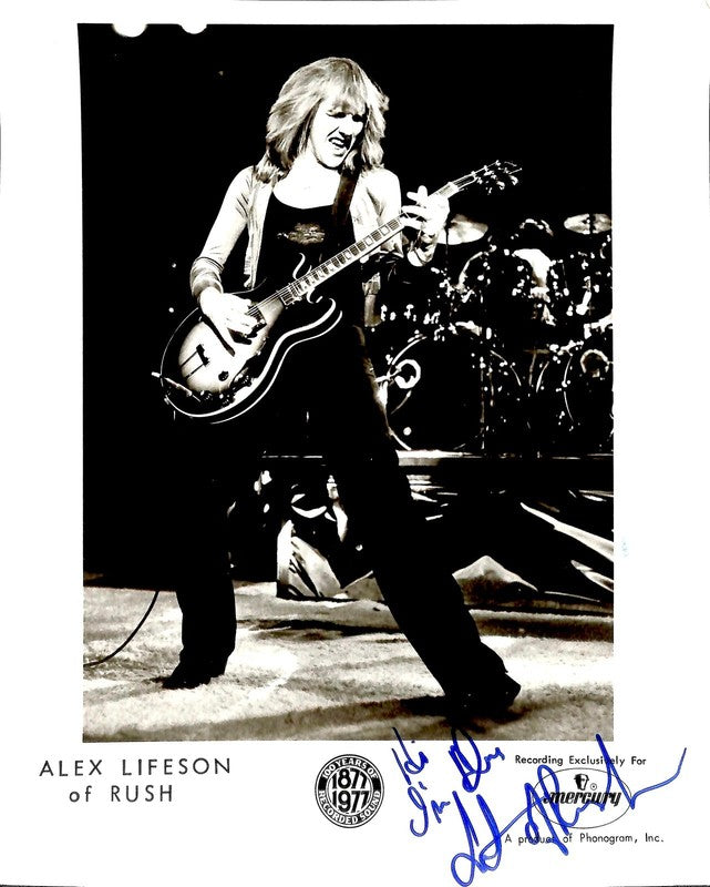 Alex Lifeson Vintage Signed 1977 Rush 8x10 Photograph Beckett  (Grad Collection)0