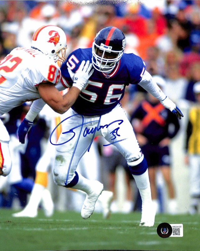 Lawrence Taylor NY Giants HOF Signed 8x10 Photograph BECKETT 0