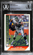 Dennis Byrd New York Jets 1991 Pacific #363 Signed Card BECKETT0