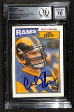 Carl Ekern Los Angeles Rams 1987 Topps #155 Signed Card Auto Grade 10 BECKETT0