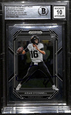 Aidan O'Connell 2023 Panini Prizm #108 Signed Card Grade 10 BECKETT Witnessed0