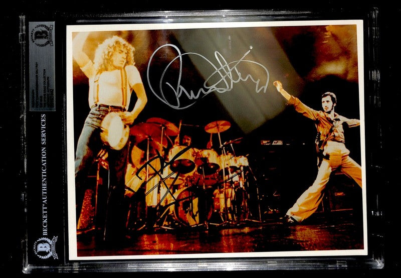 Townsend and Daltrey The Who Signed 8x10 Photograph BECKETT (Grad Collection)0