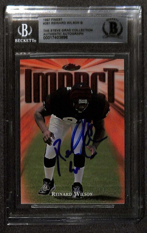 Reinard Wilson 1997 Finest #261 Signed Card BECKETT Encapsulated0