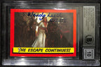 Wendy Leach Stunts Signed 1984 Topps Indiana Jones #2 Auto Grade 10 BECKETT BAS0