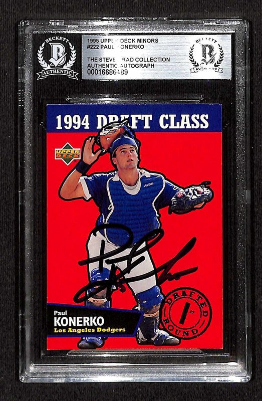 Paul Konerko 1995 Upper Deck Minors Rookie #222 Signed Card BECKETT Encapsulated0