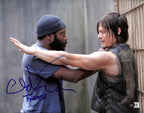 Norman Reedus & Chad Coleman Walking Dead Signed 11x14 Photograph  BECKETT 0