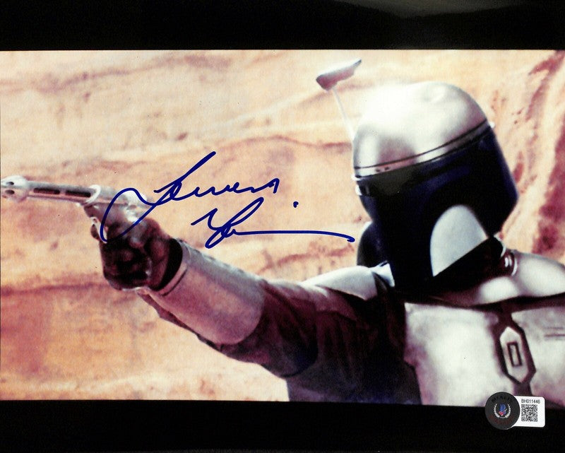 Temuera Morrison Star Wars Jango Fett Signed 8x10 Photo BAS (Grad Collection)0
