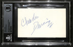 Charles Durning Actor Signed 3x5 Index Card Beckett 0