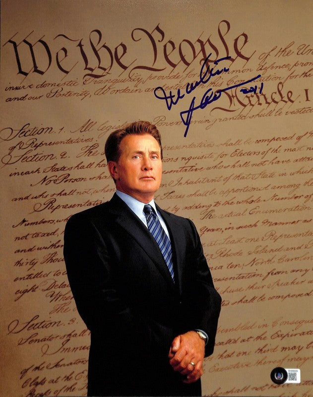 Martin Sheen President Bartlet West Wing Signed 11x14 Photograph BECKETT BAS0
