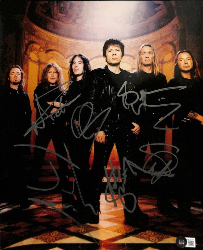  Iron Maiden Fully Signed Photograph Beckett Authenticated BAS (Grad Collection)0