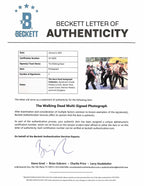 The Walking Dead Cast x5 Mulit-Signed 11x14 Color Photo BAS (Grad Collection)1