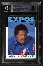 Andre Dawson Montreal Expos Baseball HOF 1986 Topps #760 Signed Card BECKETT 0