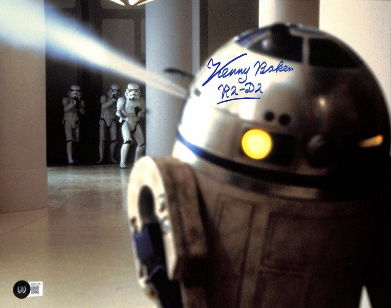 Kenny Baker as “R2-D2” Star Wars ESB Signed 11x14 Photograph BECKETT0