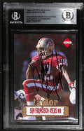 John Taylor 49er's 1996 Collector's Edge #209 Signed Card BECKETT 0