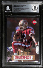 John Taylor 49er's 1996 Collector's Edge #209 Signed Card BECKETT 0