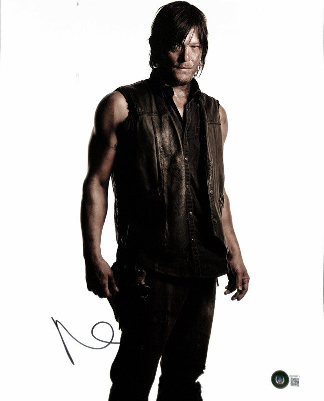 Norman Reedus Daryl Dixon TWD Signed 11x14 Photo Auto 10 BAS (Grad Collection)0