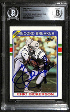 Eric Dickerson Indianapolis Colts 1989 Topps #3 Signed Card BECKETT0