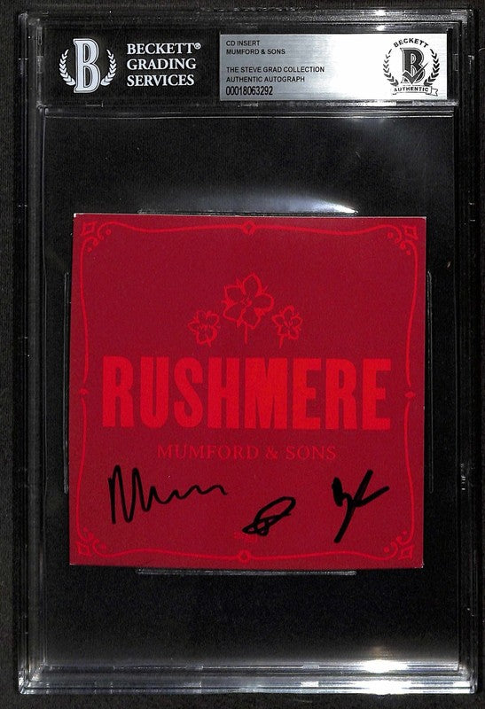 Mumford & Sons Signed Rushmere CD Insert BECKETT Marcus Mumford Auto0