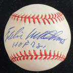 Eddie Mathews Signed & Inscribed BB HOF Baseball BECKETT (Grad Collection)0
