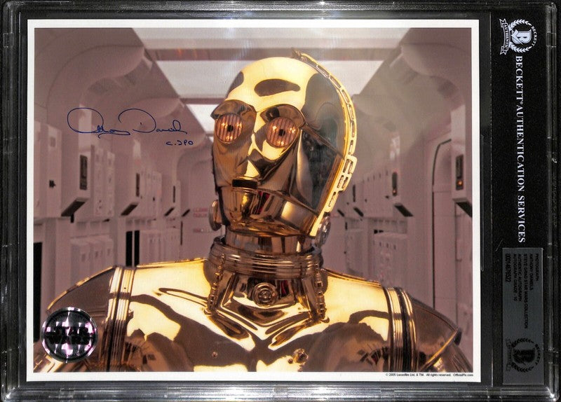 Star Wars Anthony Daniels C-3PO Signed 8x10 Photo (OP) Auto Grade 10 MINT! BAS 0