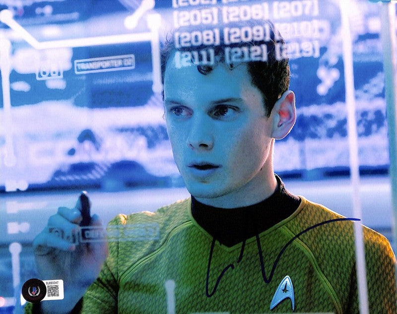 Anton Yelchin “Chekov” Star Trek Movie Signed AUTO 8 x10 Photograph BECKETT0