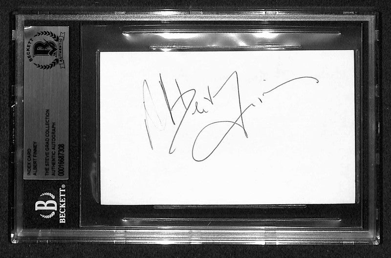 Albert Finney Signed Autographed Unlined 3x5 Index Card BECKETT0