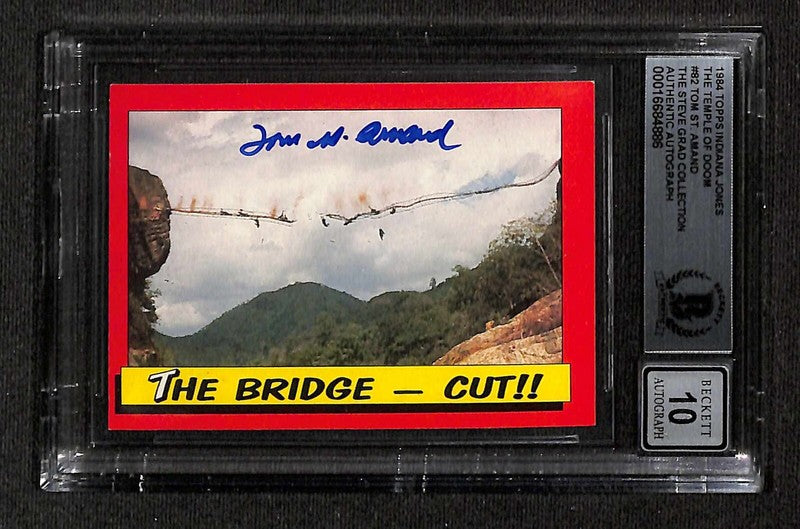 Tom St. Amand ILM Stop Motion 1984 Indiana Jones TOD #82 Signed Card BAS Auto 100