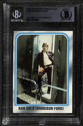 Harrison Ford Han Solo Star Wars 1980 The Empire Strikes Back Signed Card BAS0