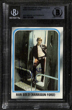 Harrison Ford Han Solo Star Wars 1980 The Empire Strikes Back Signed Card BAS0