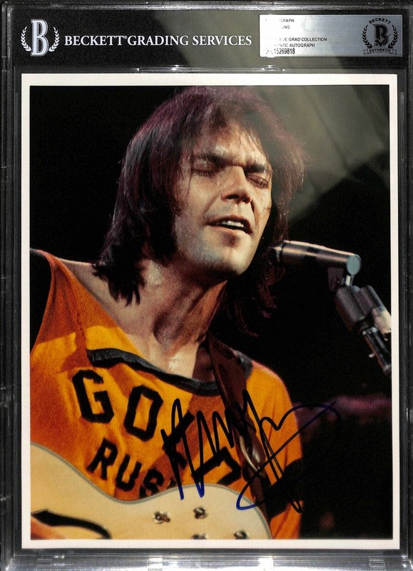 Neil Young CSNY In-Person Signed 8x10 Photograph BAS (Grad Collection)0