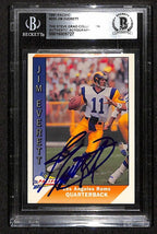 Jim Everett Los Angeles Rams 1991 Pacific #250 Signed Card BECKETT0