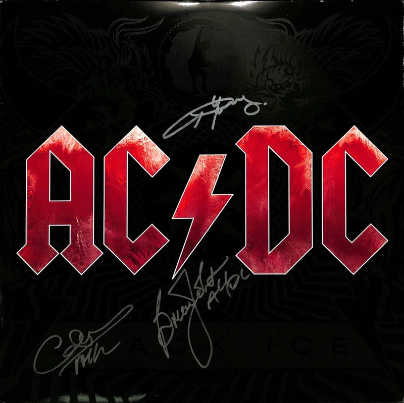 AC/DC Signed Black Ice Album Brian Johnson Angus Young Cliff Williams BECKETT 0