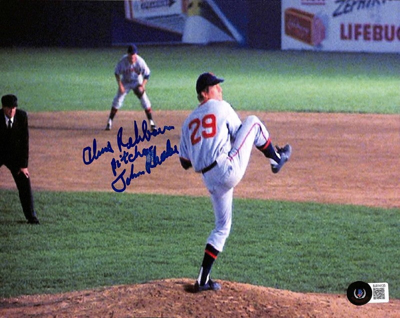Chris Rehbaum "John Rhoades" The Natural Signed 8x10 BECKETT (Grad Collection)0