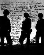 Korean War Veterans Multi Signed by 46 11x14 Photo Rare PSA/DNA0