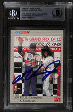 Al Unser Jr. 1991 All World Indy PPGC #100 Signed Card BECKETT Encapsulated0