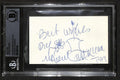Marcel Marceau  Mime Artist Signed 3x5 Index Card Beckett Encapsulated0