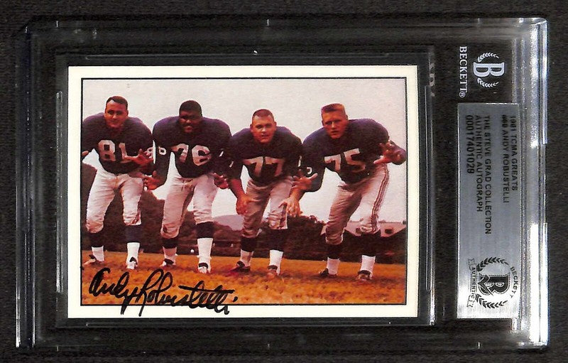 Andy Robustelli New York Giants 1981 TCMA Greats #68 Signed Card BECKETT0
