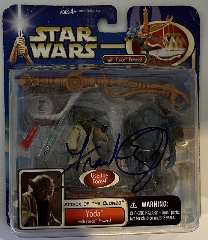 Frank Oz Yoda w/Force Powers Signed 2002-04 Star Wars Saga Collection BECKETT0