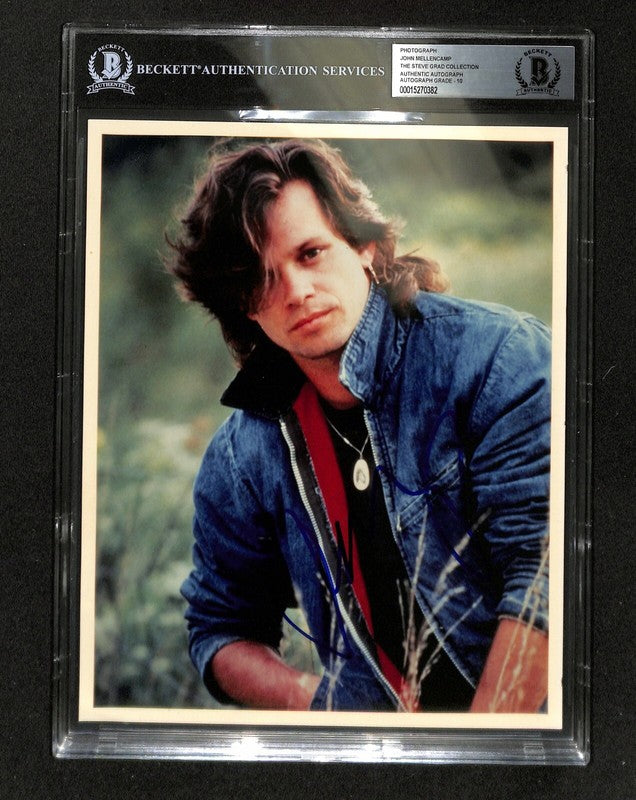 John Mellencamp IN- PERSON Signed 8X10 Photograph Auto Grade 10 BAS 0