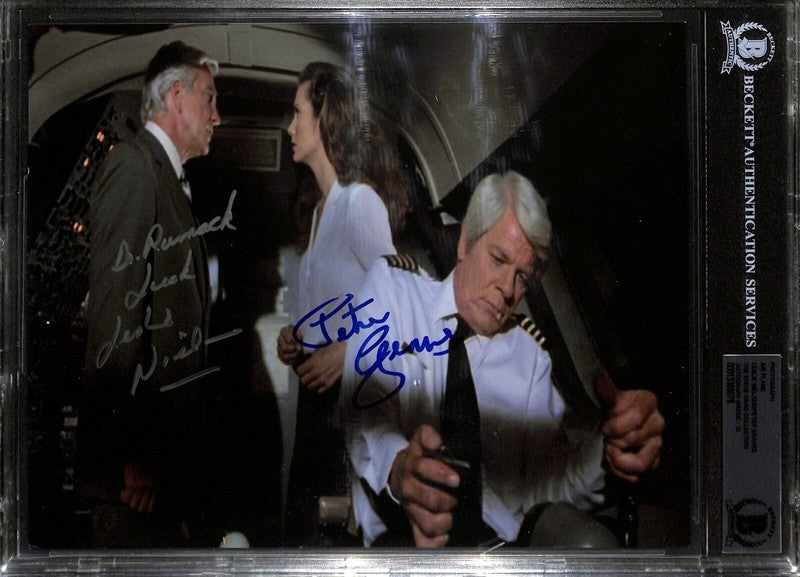 Nielsen Graves Airplane! Signed 8X10 Photo Auto Grade 10 BAS (Grad Collection)0