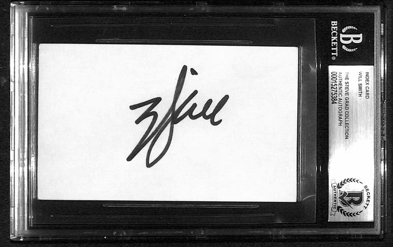 Actor Will Smith Signed Autographed Unlined 3x5 Index Card BECKETT0