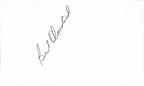 Bert Olmstead Chicago Blackhawks & HOF Signed 3x5 Index Card BECKETT0