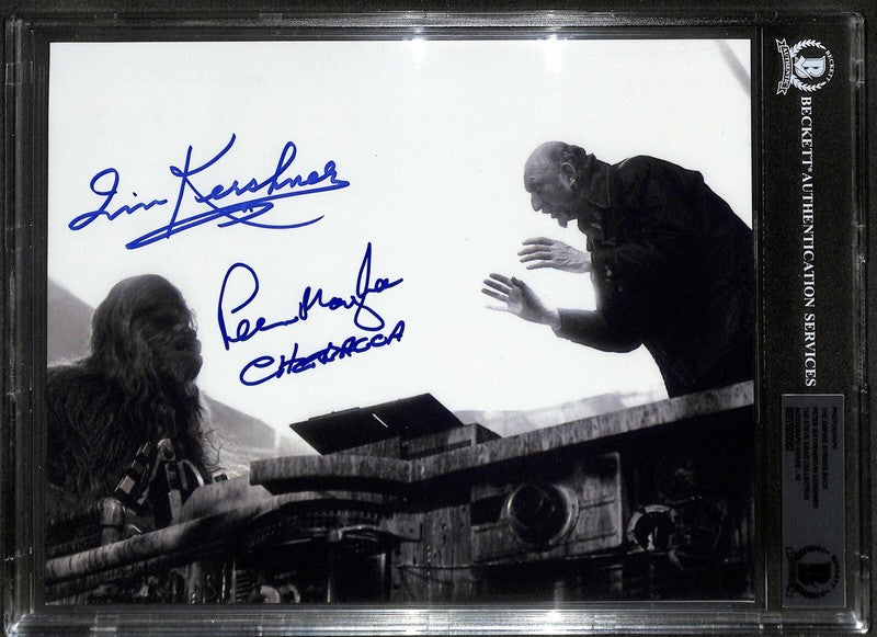 Peter Mathew & Irvin Kershner Star Wars ESB Signed 8x10 Photo Auto 10 BECKETT0