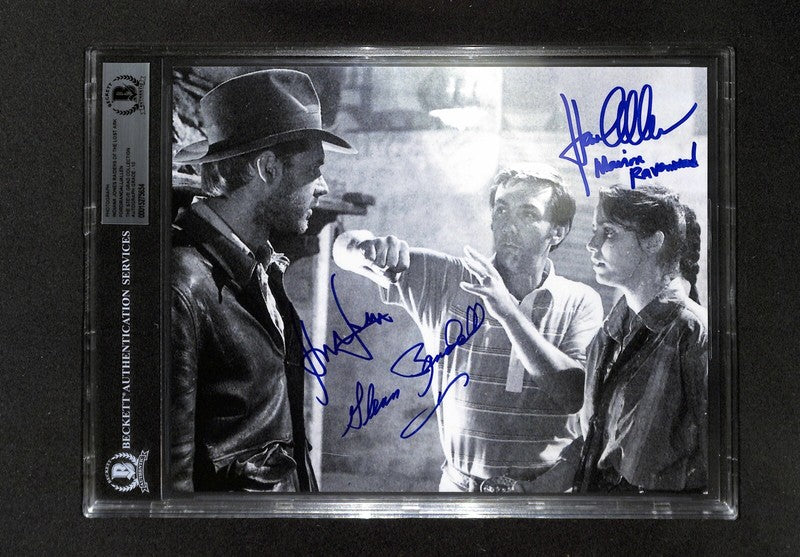 Indiana Jones ROTLA Multi-Signed 8x10 Photo BAS Auto Grade 10 (Grad Collection)0