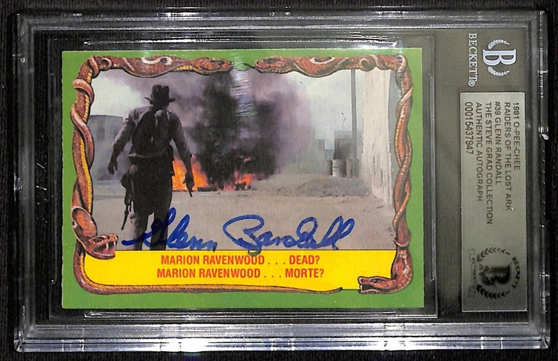 Glenn Randall Stuntman Signed 1981 O-Pee-Chee Indiana Jones #39 BECKETT0