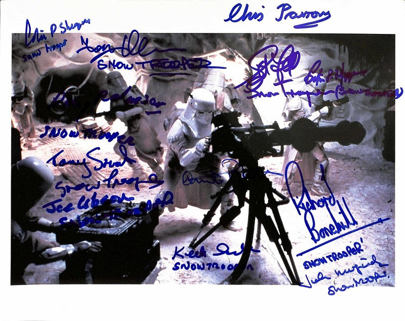 Star Wars ESB Imperial Snowtroopers Multi-Signed 8x10 Photograph by 12! BECKETT0