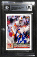 Vinny Testaverde 1992 Upper Deck #147 Signed Card BECKETT Encapsulated0